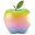 Rainbow Apple Icon 32x32 png