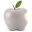 Silver Apple Icon 32x32 png