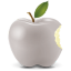 Silver Apple Icon 64x64 png