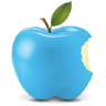 Cyan Apple Icon 96x96 png