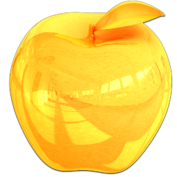 Golden Apple 3 Icon - Golden Apple Icons - SoftIcons.com