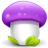 Purple Mushroom Icon 48x48 png