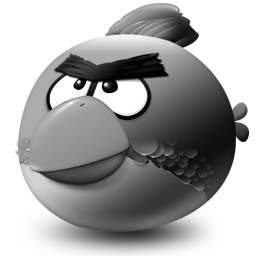 Grey Angry Bird Icon 256x256 png