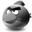 Grey Angry Bird Icon 64x64 png