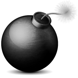 Grey Bomb Icon 256x256 png