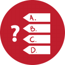 Quiz Games Red Icon