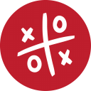 Tic-Tac-Toe Game Red Icon 128x128 png