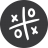 Tic-Tac-Toe Game Grey Icon 48x48 png