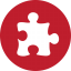 Puzzle Red Icon 64x64 png