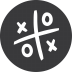Tic-Tac-Toe Game Grey Icon 72x72 png