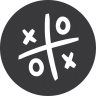 Tic-Tac-Toe Game Grey Icon 96x96 png
