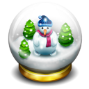 Glass Snow Ball Icon 128x128 png