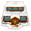 House With Snow Icon 128x128 png