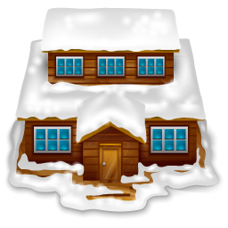 House With Snow Icon 256x256 png
