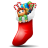 Socks with Christmas Things Inside Icon