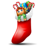 Socks with Christmas Things Inside Icon 96x96 png