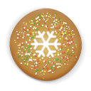 Christmas Cookie Snowflake Icon