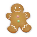 Christmas Gingerbread Man Icon