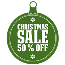 Christmas Sale 50% Off Icon 128x128 png