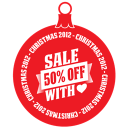 Sale 50% Off with Love Icon 256x256 png