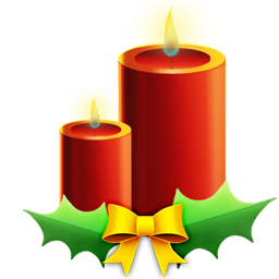 Candles With Ribbon Icon 256x256 png