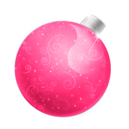 Christmas Ball Pink Icon 256x256 png