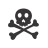Skull Crossbones Icon 48x48 png