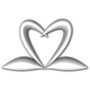 Heart Swan Icon 128x128 png