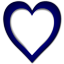 Heart Blue Icon 64x64 png
