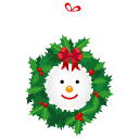 Snowman Wreath Icon 128x128 png