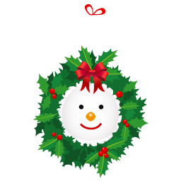 Snowman Wreath Icon 256x256 png