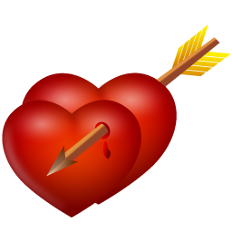 Arrow And Hearts Icon 256x256 png