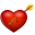 Arrow And Heart Icon 32x32 png