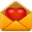 Email Love Icon 32x32 png