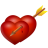 Arrow And Hearts Icon 48x48 png