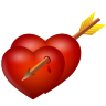 Arrow And Hearts Icon 96x96 png