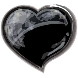 Heart Black Icon 256x256 png