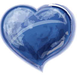 Heart Blue Icon 256x256 png