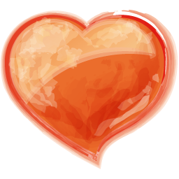 Heart Orange Icon 256x256 png