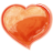 Heart Orange Icon 48x48 png