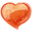Heart Orange Icon 64x64 png