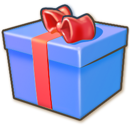 Gift Box Blue Icon 256x256 png
