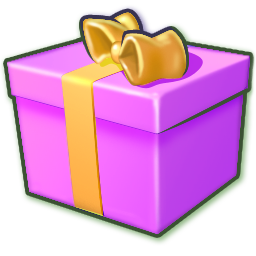 Gift Box Purple Icon 256x256 png