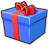 Gift Box Blue Icon
