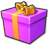 Gift Box Purple Icon