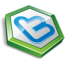 Green Shape Twitter Icon 128x128 png
