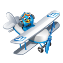 Twitter Flying Boy Blue Icon 128x128 png