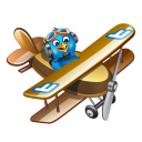 Twitter Flying Boy Icon 128x128 png