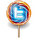 Twitter Lollipop Icon 128x128 png