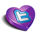Twitter Purple Heart Icon